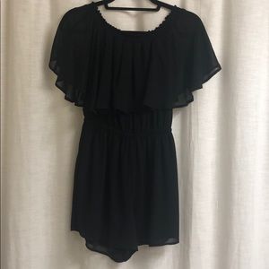Francesca’s Off-The-Shoulder Black Romper